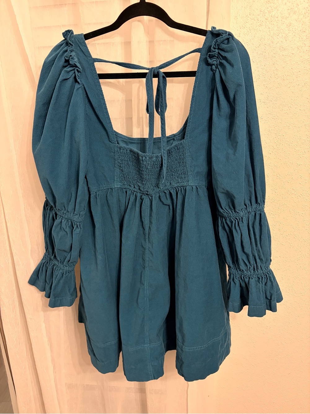 Anthropologie Pilcro Square-Neck Corduroy Babydoll Mini Dress - Picture 5 of 8